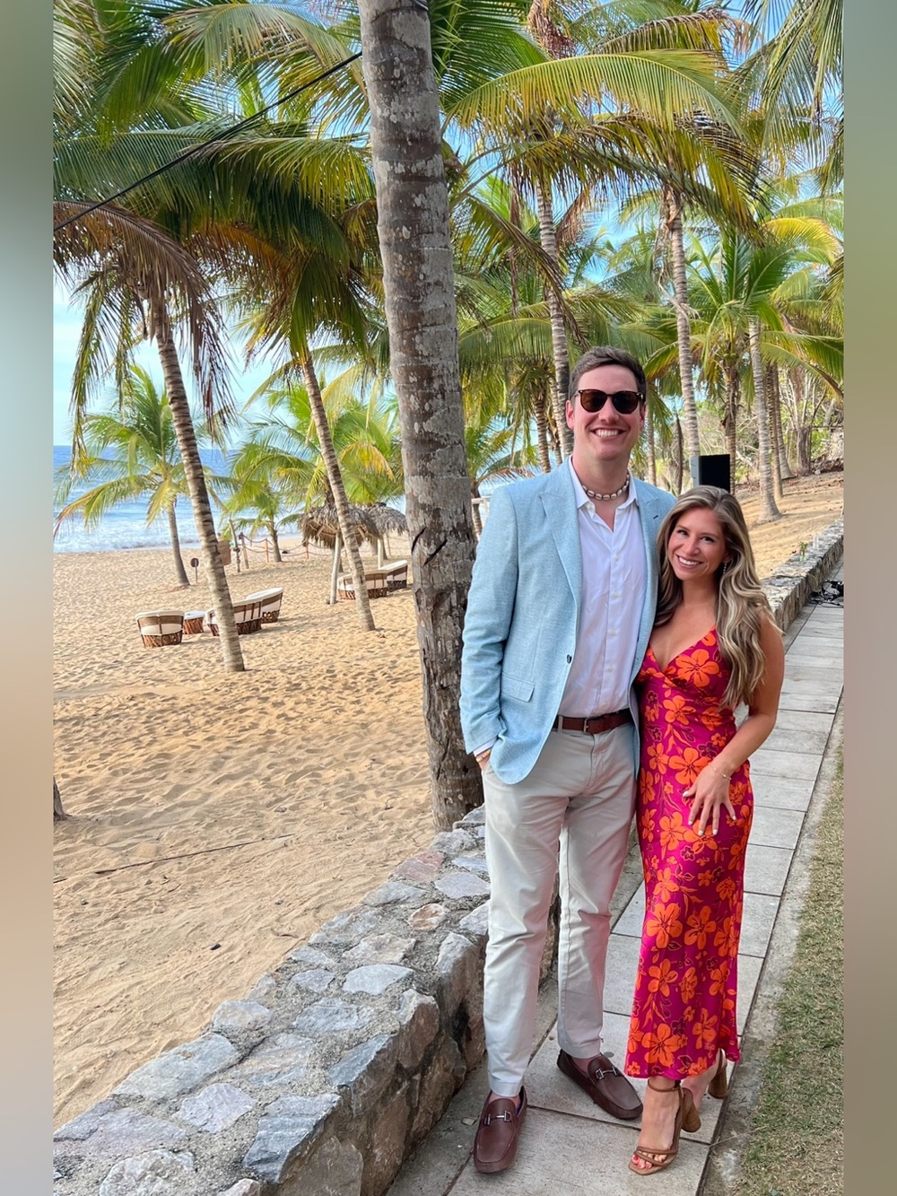 Hello Molly Fuchsia and Orange Floral Halter Maxi Dress - Picture 4 of 4